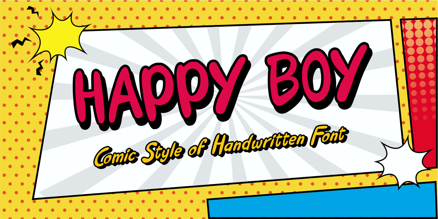 Пример шрифта Happy Boy